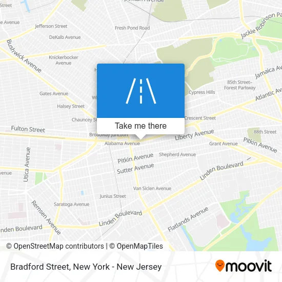 Bradford Street map