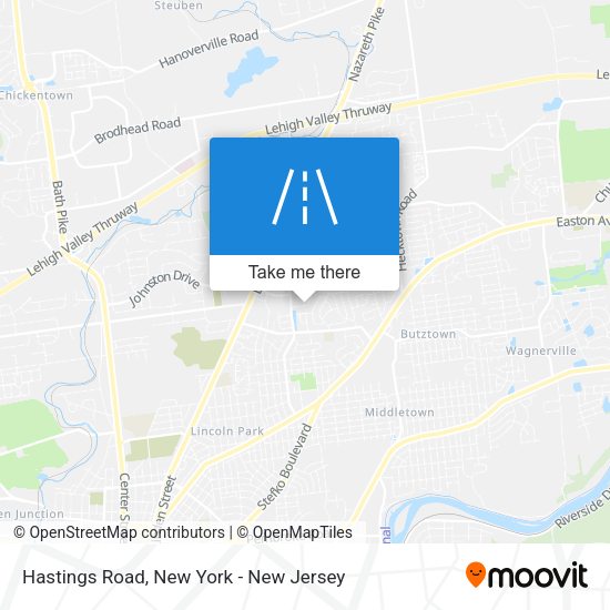 Hastings Road map