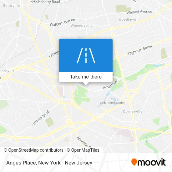 Mapa de Angus Place