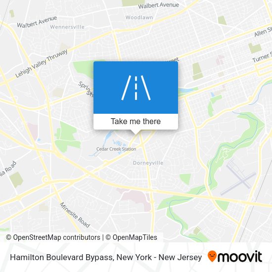 Hamilton Boulevard Bypass map
