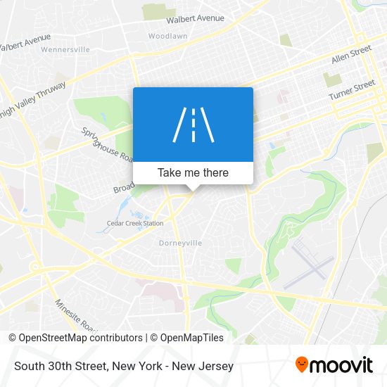 Mapa de South 30th Street