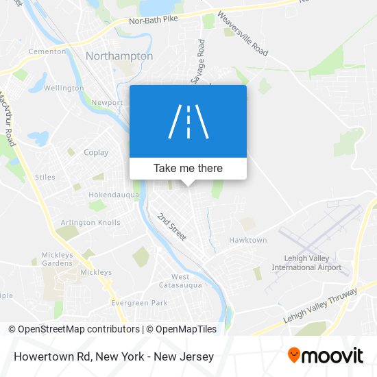 Howertown Rd map