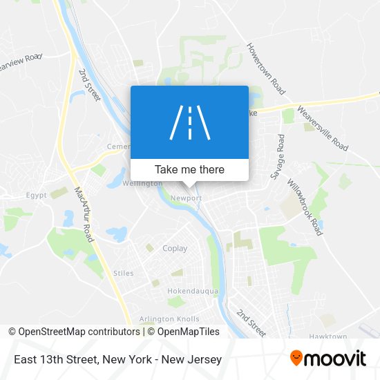 Mapa de East 13th Street