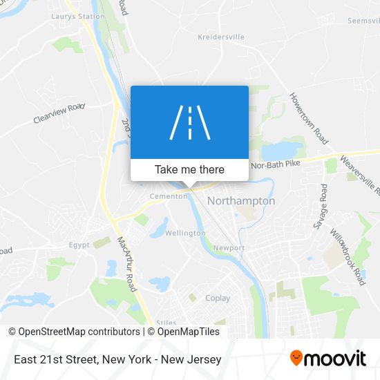 Mapa de East 21st Street
