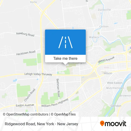 Ridgewood Road map