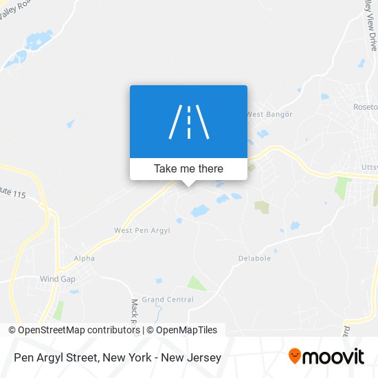 Pen Argyl Street map