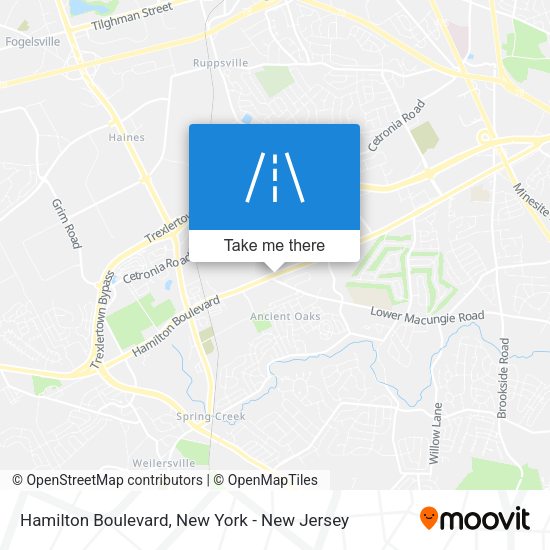 Mapa de Hamilton Boulevard