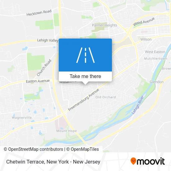 Chetwin Terrace map