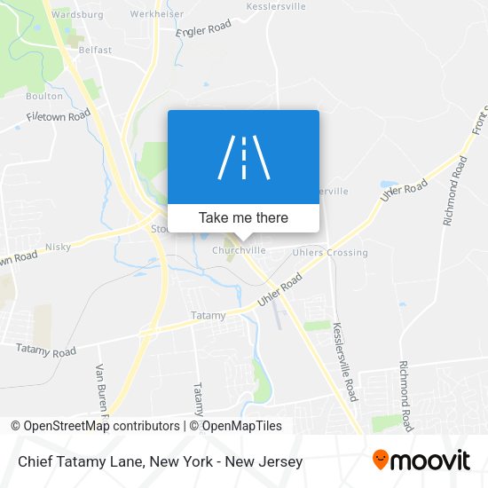 Mapa de Chief Tatamy Lane