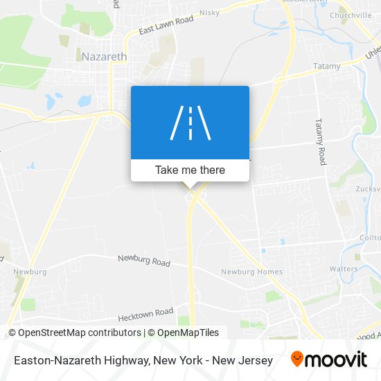 Easton-Nazareth Highway map