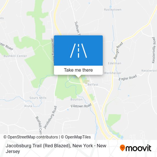 Mapa de Jacobsburg Trail (Red Blazed)