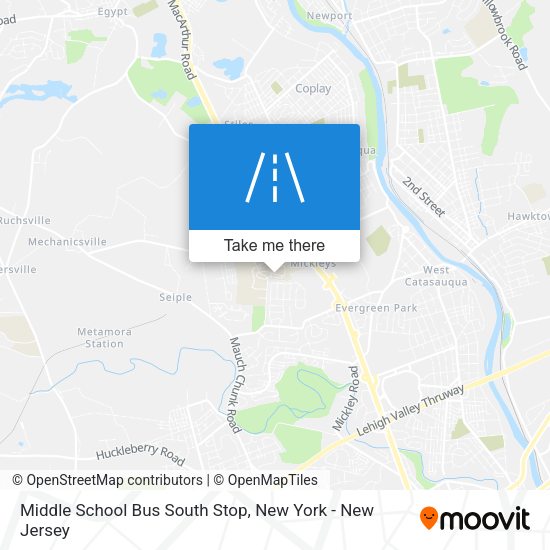 Middle School Bus South Stop map