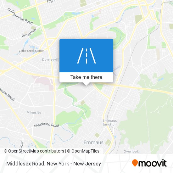 Middlesex Road map