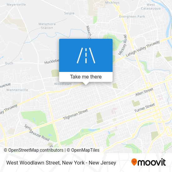 West Woodlawn Street map