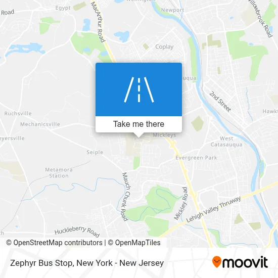 Zephyr Bus Stop map