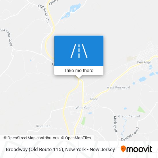 Mapa de Broadway (Old Route 115)