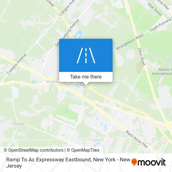 Ramp To Ac Expressway Eastbound map
