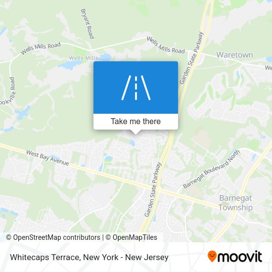 Mapa de Whitecaps Terrace