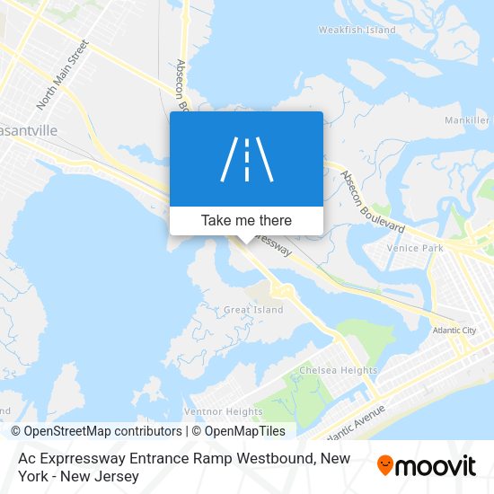 Ac Exprressway Entrance Ramp Westbound map