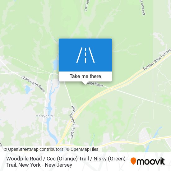 Mapa de Woodpile Road / Ccc (Orange) Trail / Nisky (Green) Trail