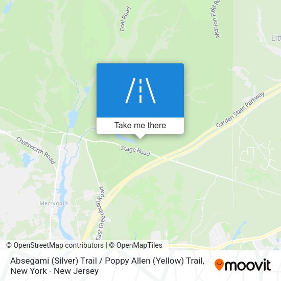 Absegami (Silver) Trail / Poppy Allen (Yellow) Trail map