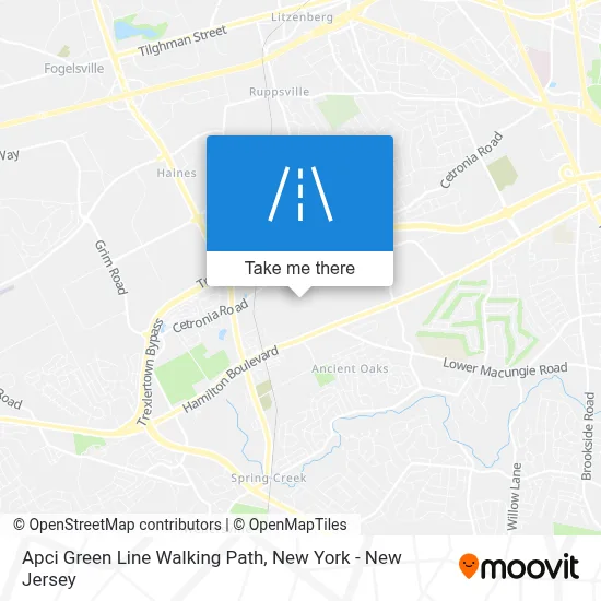 Apci Green Line Walking Path map