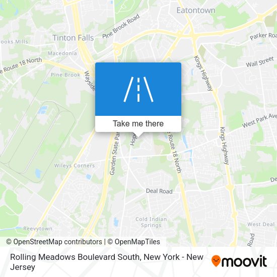 Rolling Meadows Boulevard South map