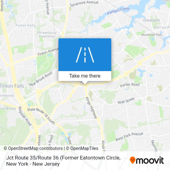 Jct Route 35 / Route 36 map