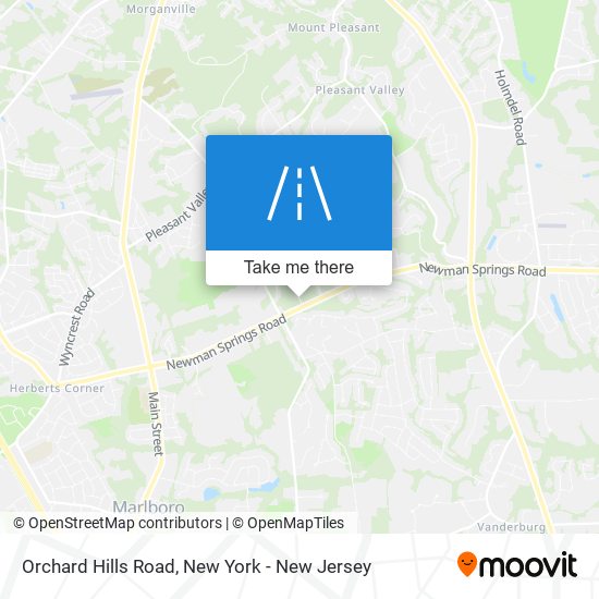 Orchard Hills Road map