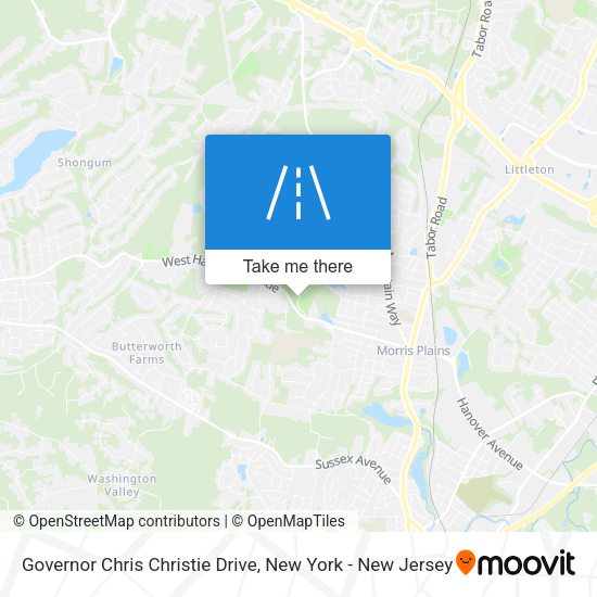 Governor Chris Christie Drive map