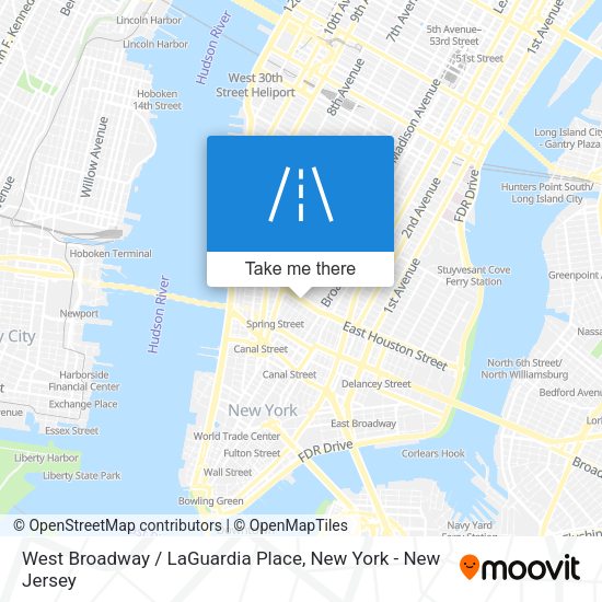 Mapa de West Broadway / LaGuardia Place