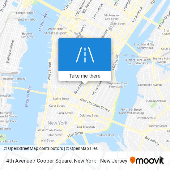 Mapa de 4th Avenue / Cooper Square