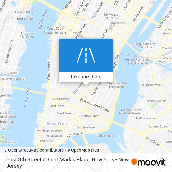 Mapa de East 8th Street / Saint Mark's Place