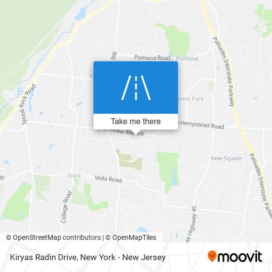 Kiryas Radin Drive map