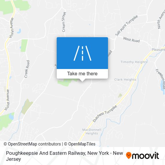 Mapa de Poughkeepsie And Eastern Railway