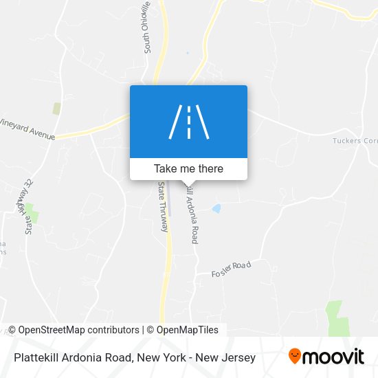 Plattekill Ardonia Road map