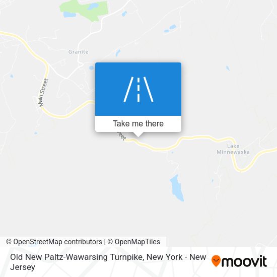Old New Paltz-Wawarsing Turnpike map