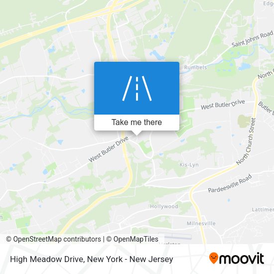 High Meadow Drive map