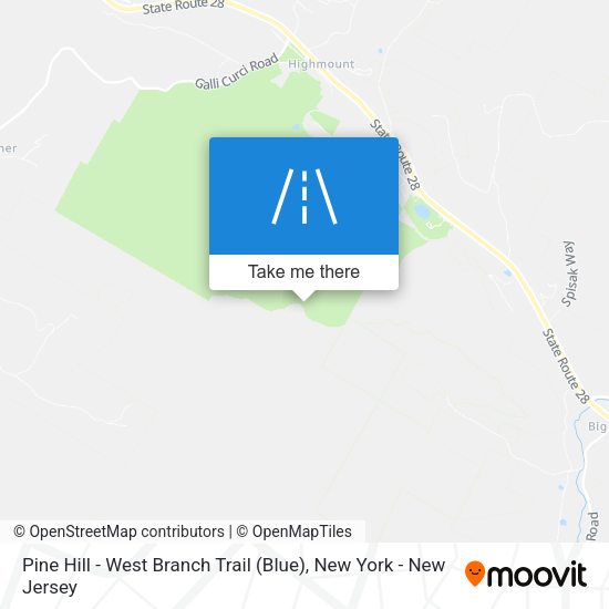 Pine Hill - West Branch Trail (Blue) map