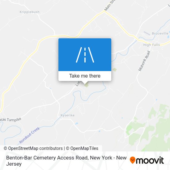 Benton-Bar Cemetery Access Road map