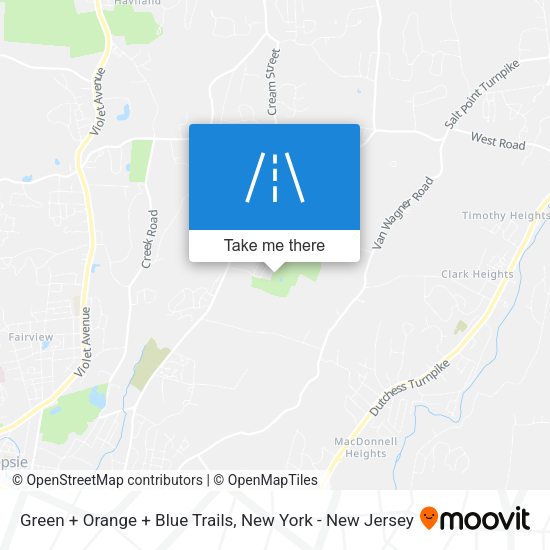 Mapa de Green + Orange + Blue Trails