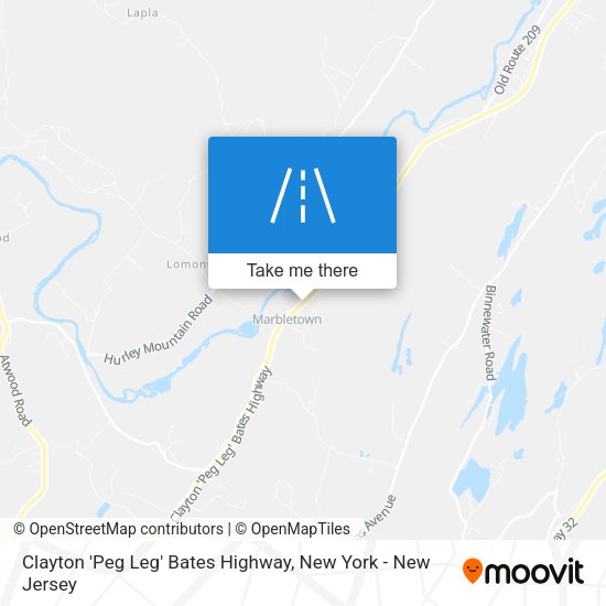 Mapa de Clayton 'Peg Leg' Bates Highway