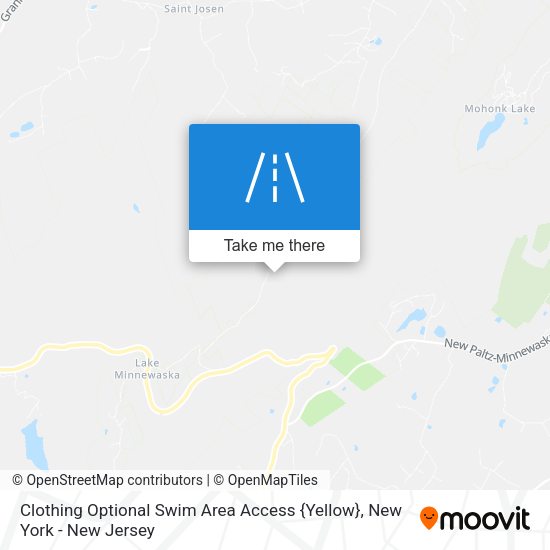 Mapa de Clothing Optional Swim Area Access {Yellow}