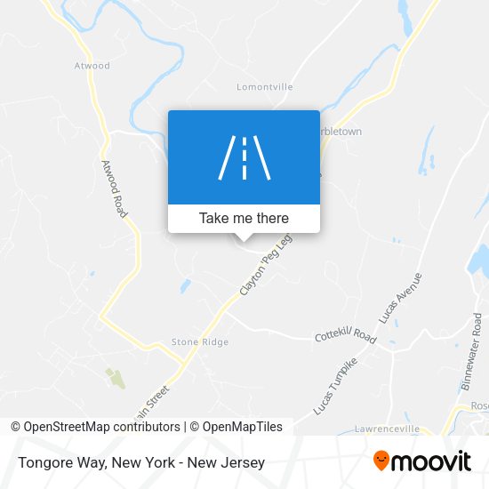 Tongore Way map