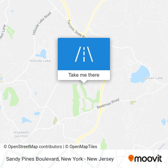 Sandy Pines Boulevard map