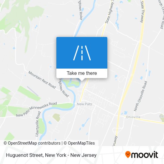 Mapa de Huguenot Street