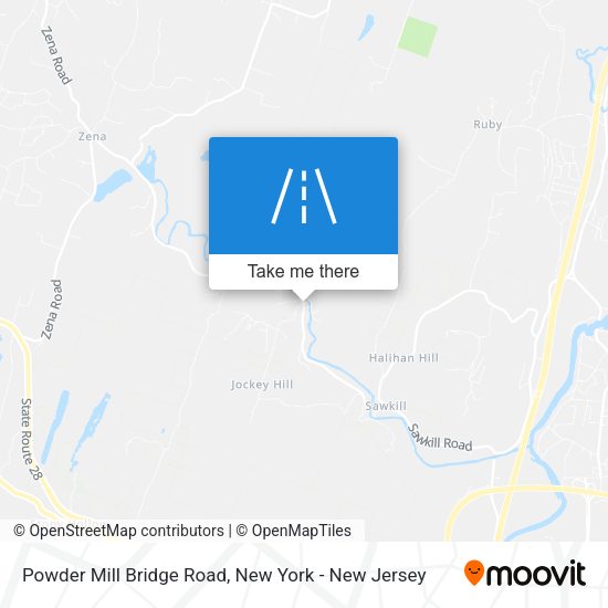 Powder Mill Bridge Road map
