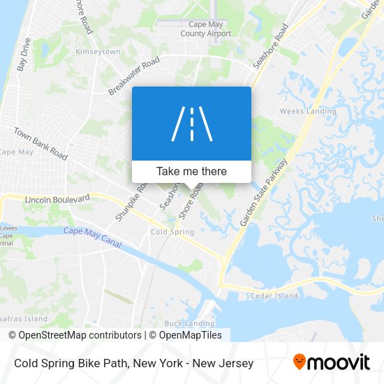 Mapa de Cold Spring Bike Path