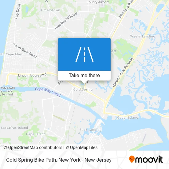 Cold Spring Bike Path map