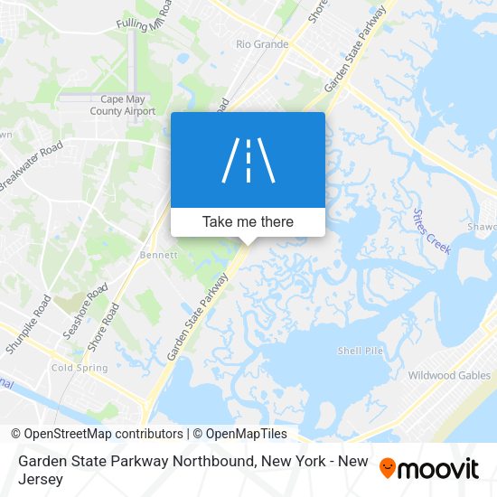Garden State Parkway Northbound map